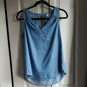 Denim Look Sleeveless Top